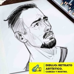 DIBUJO DE RETRATO ARTÍSTICO CABEZA Y ROSTRO